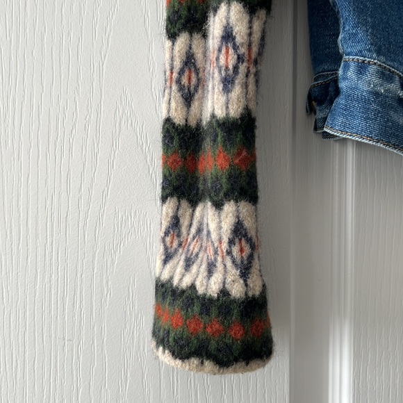 EUC Free People blue denim jacket with knitted Cyprus sleeves - Picture 7 of 14